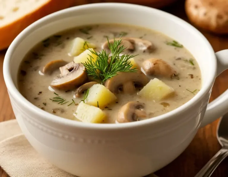 Грибной сливочный суп с шампиньонами – пошаговый рецепт с фото | Кулинарное Наследие | №995