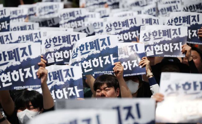 Samsung встал на дыбы: 40 тыс. работников корпорации вышли на акцию протеста