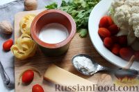 Рецепт: Паста с цветной капустой и белым соусом на